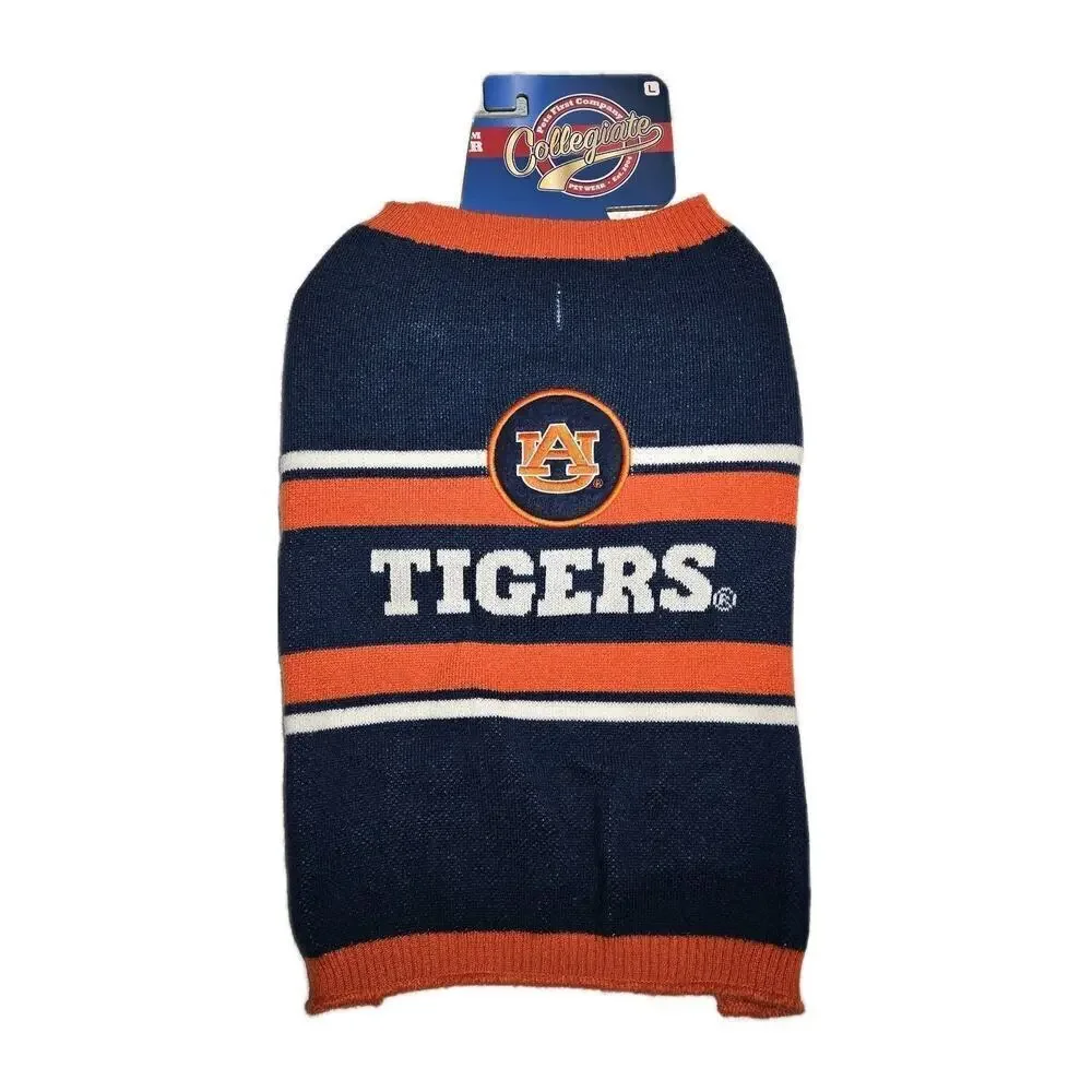 Pets First NCAA Auburn University Tigers Sweater Dogs Warm Cozy Sweater LARGE